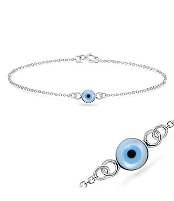 Evil Eye Round Shape Silver Bracelet BRS-201